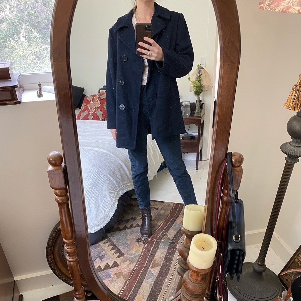 Vintage Eddie Bauer Navy Coat- M/L
